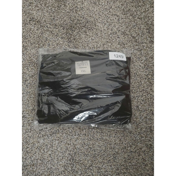 Maison Article T-shirt Standard Size XXXL, All Black, 100% Cotton, Short Sleeves - Picture 7 of 7